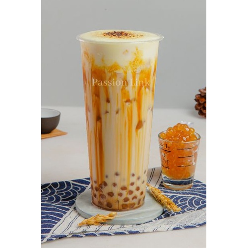 Trà Sữa Ô Long Nướng Brulee Sủi Bọt