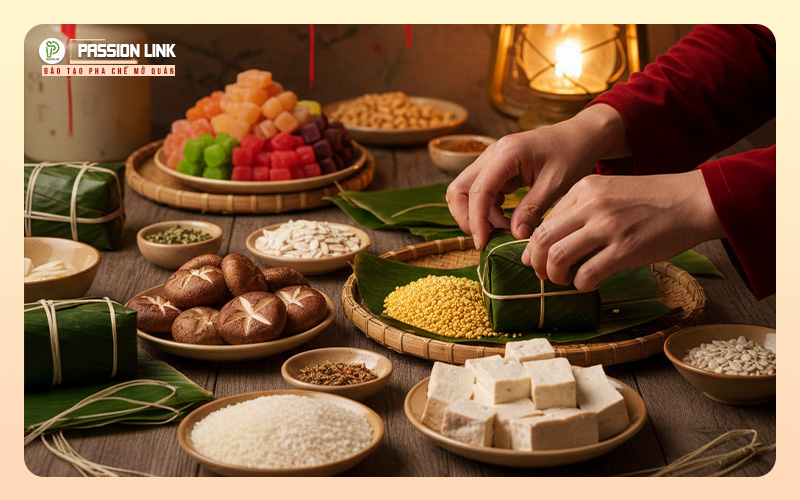 cách gói bánh chưng cho ngày tết