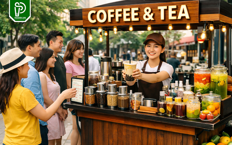 học pha chế mở quán xe đẩy