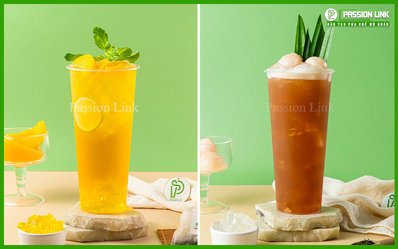 học pha chế trà đào trà vải