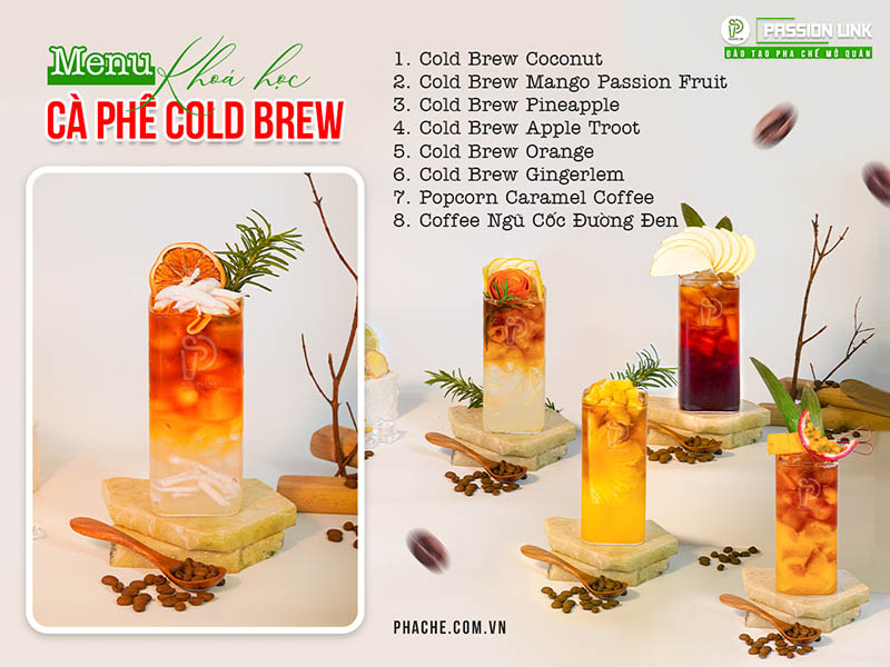 menu khoá học cold brew