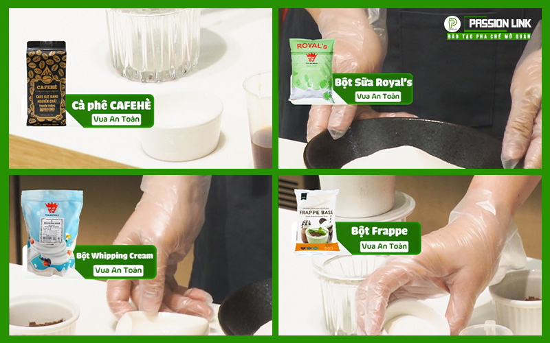 nguyên liệu làm cà phê kem dẻo phô mai