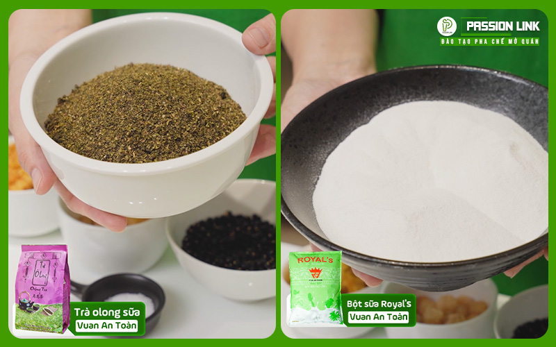 nguyên liệu pha trà sữa long nhãn