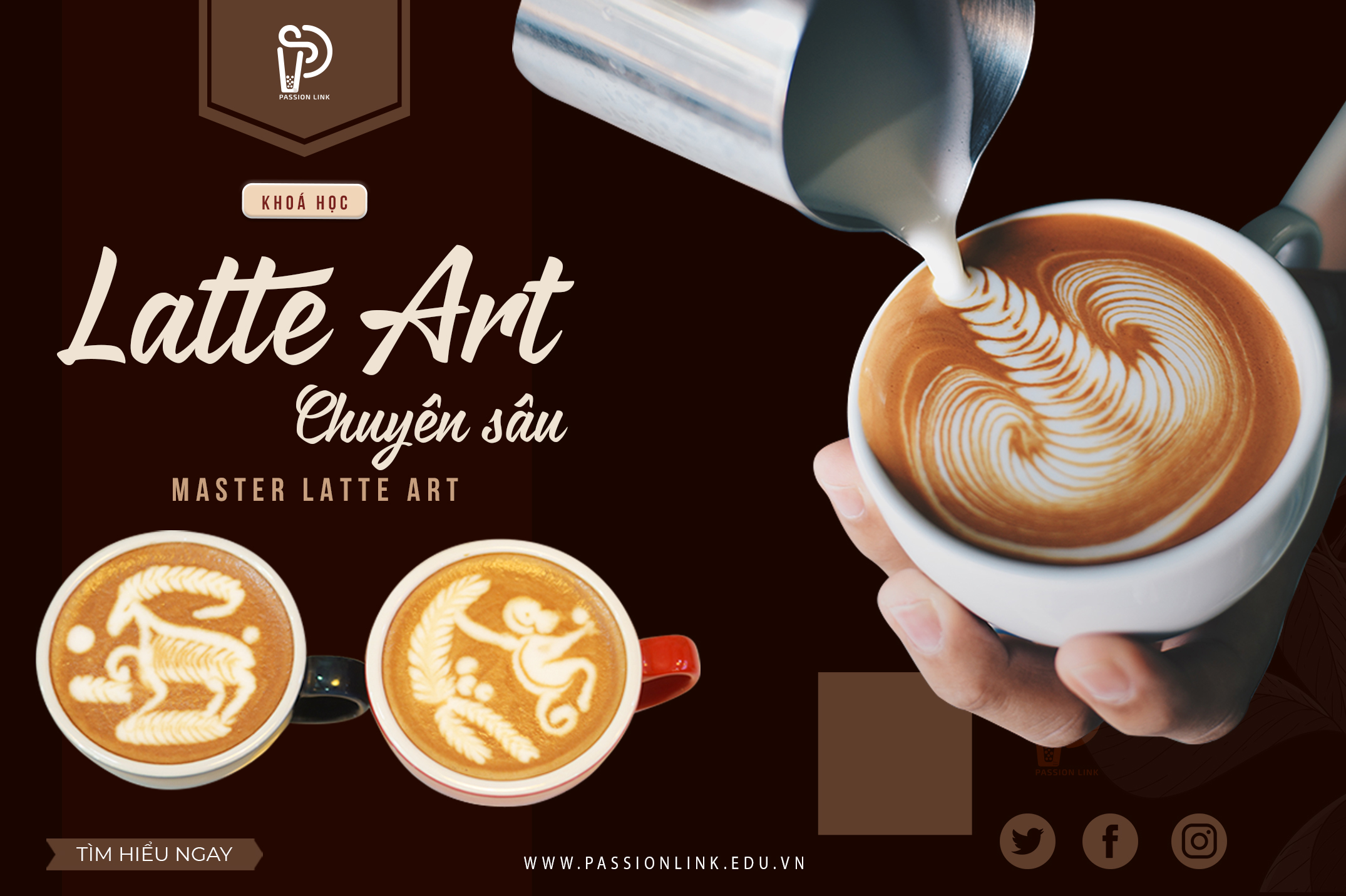 Khóa Học Latte Art Chuyên Sâu - Học Thực Hành 100% Cùng Chuyên Gia